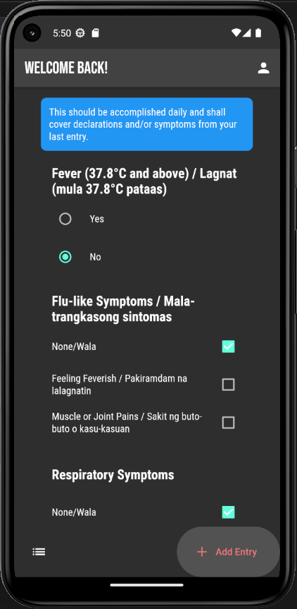 Health Monitoring App