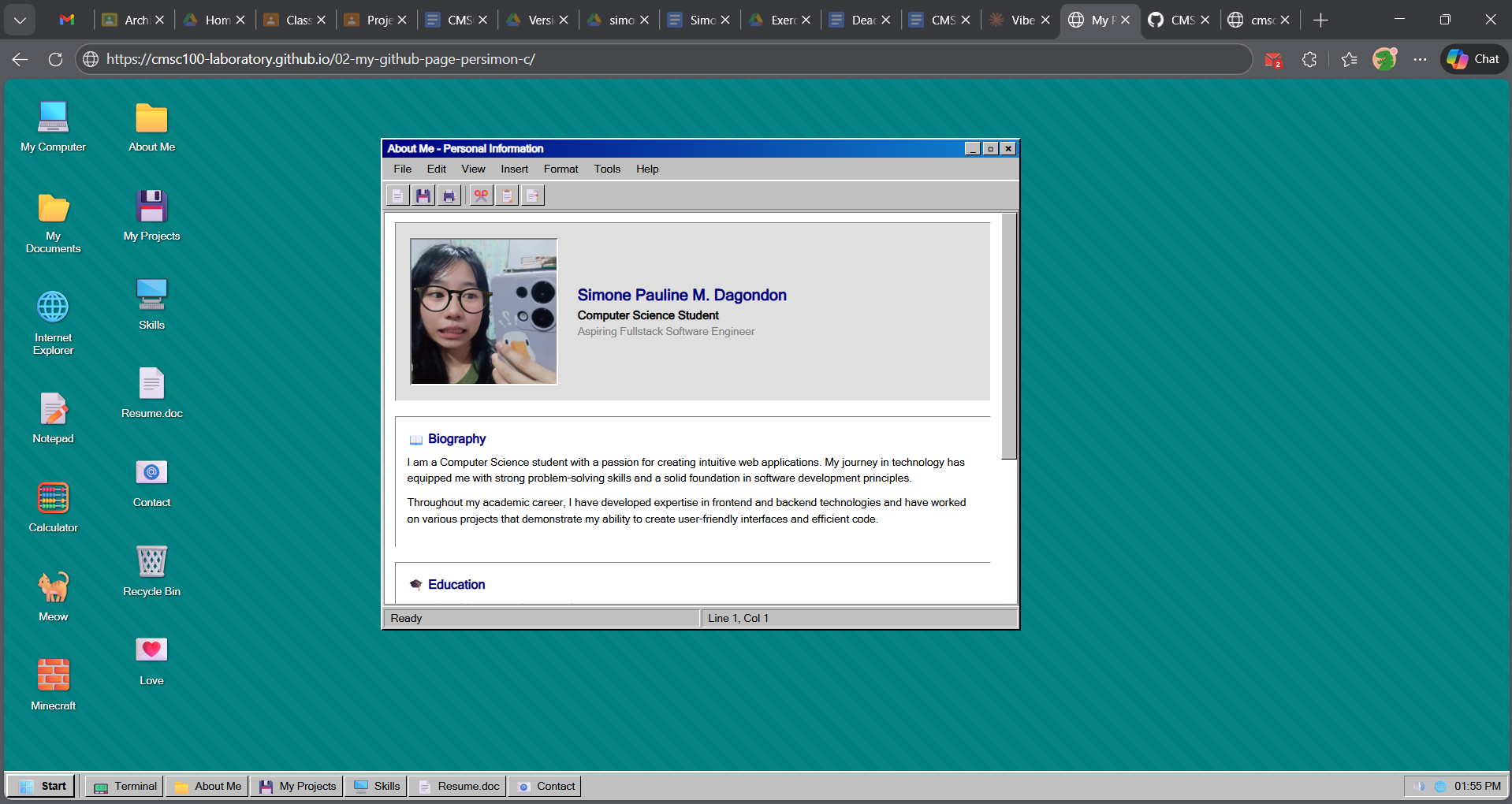CMSC 100 - Website Portfolio