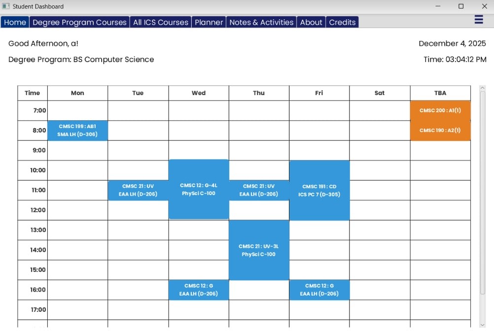 ICS Registration Planner